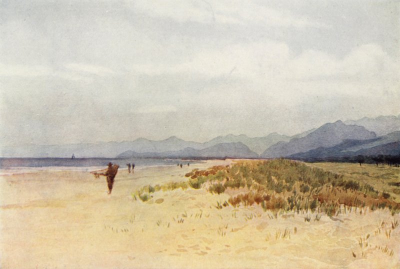 O Mar-litoral Norte de Viareggio (cor litho) de Alexander Henry Hallam Murray