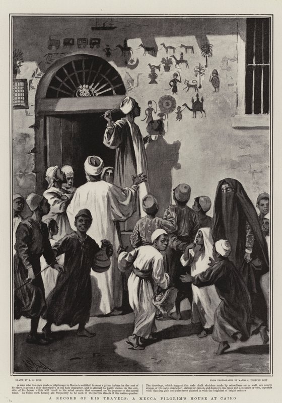 Um registro de suas viagens, uma Casa Peregrina de Meca no Cairo de Alexander Stuart Boyd