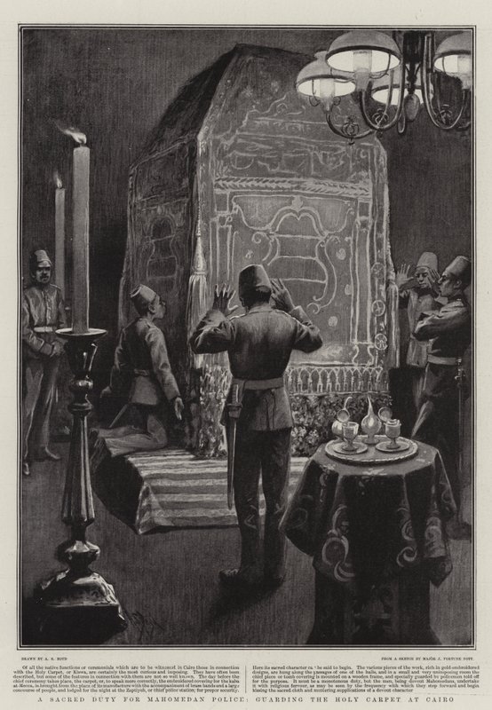 Um dever sagrado para a polícia de Mahomedan, guardando o tapete sagrado no Cairo de Alexander Stuart Boyd