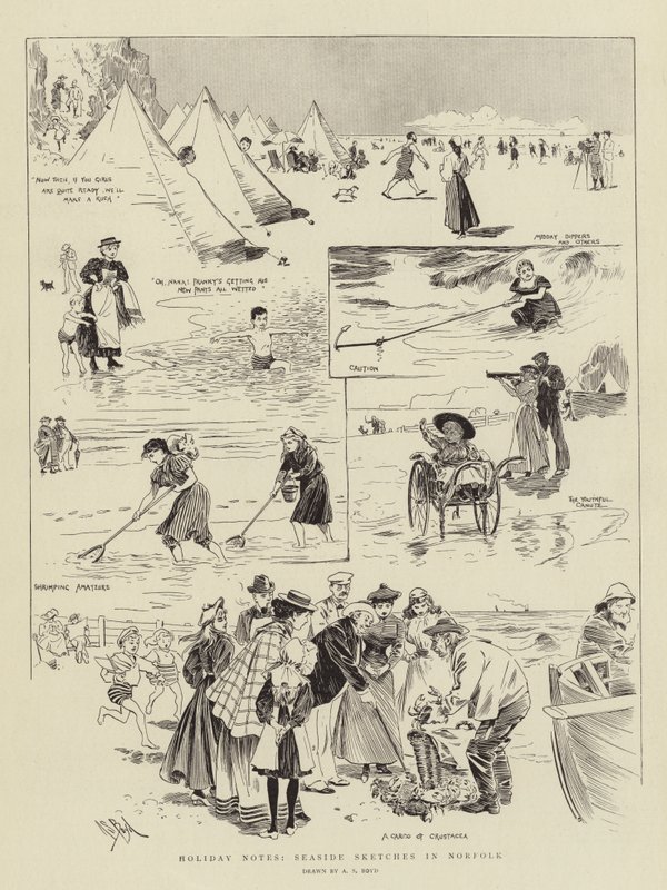 Notas de férias, esboços à beira-mar em Norfolk de Alexander Stuart Boyd