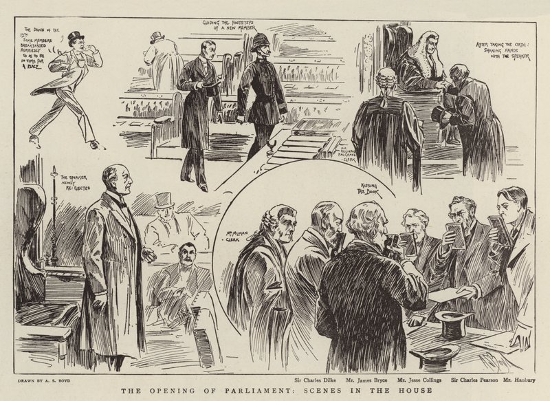 A abertura do parlamento, cenas na casa de Alexander Stuart Boyd
