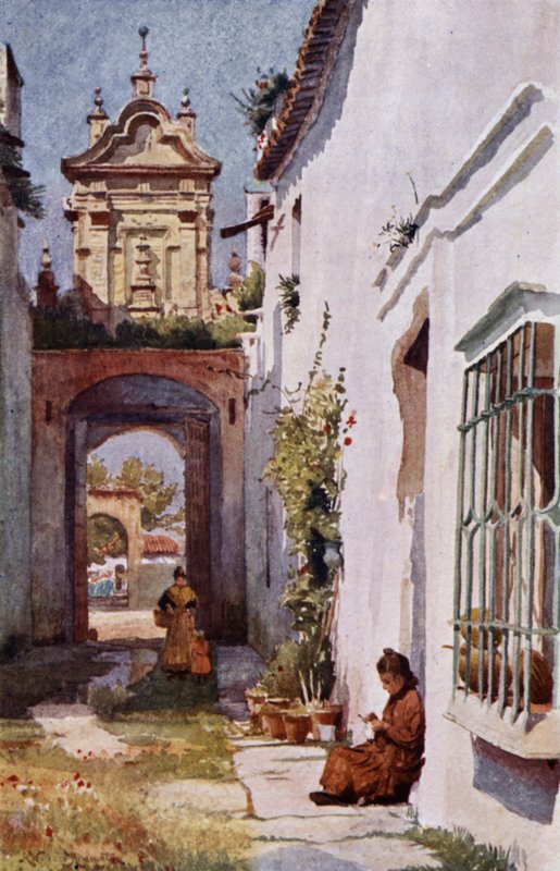Em Sevilha (cor litho) de Alexander Wallace Rimington