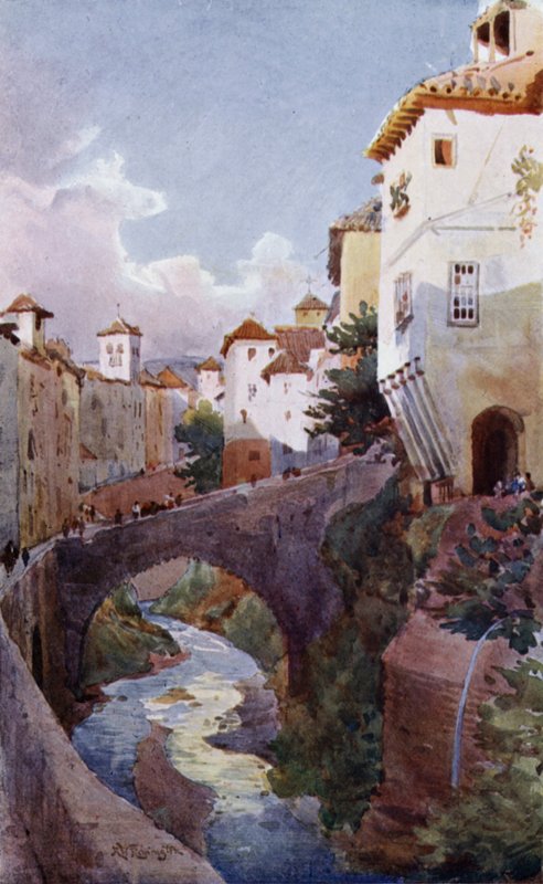 No Albaicin, Granada (cor litho) de Alexander Wallace Rimington