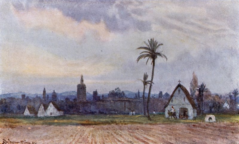 Fora de Valência (cor litho) de Alexander Wallace Rimington