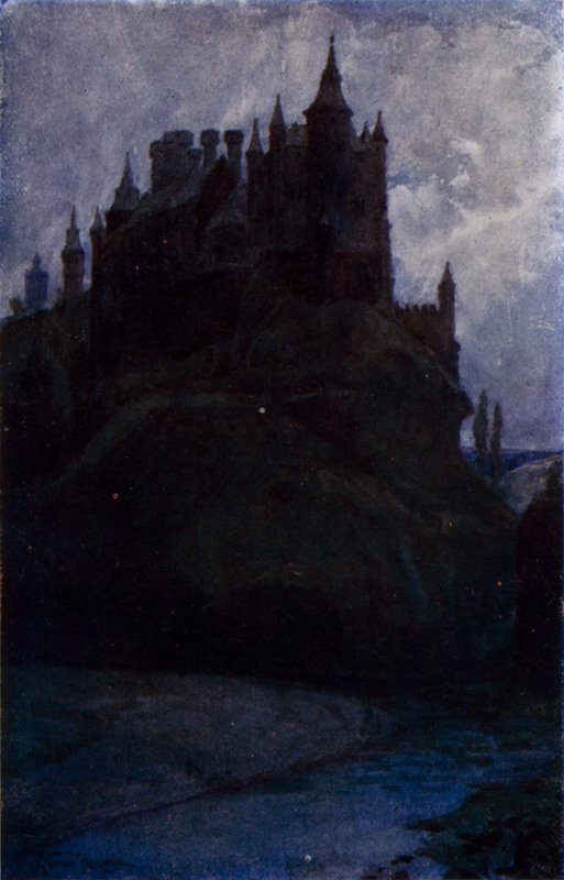 O Alcazar, Segóvia (cor litho) de Alexander Wallace Rimington