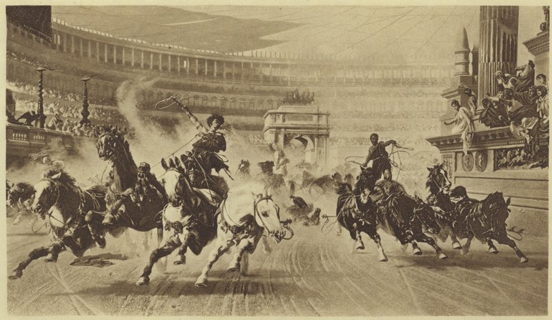A Corrida de Carruagem (fotogravura) de Alexander von Wagner