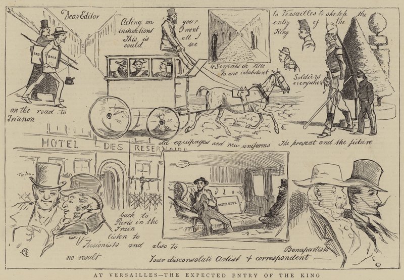 Em Versalhes, a entrada prevista do rei de Alfred Chantrey Corbould