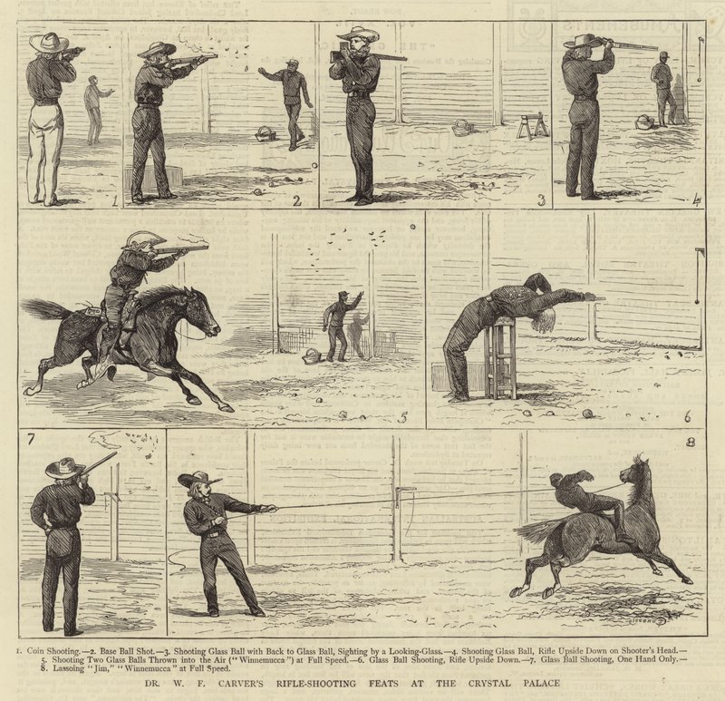 Talentos de Rifle-Tiro do Dr. WF Carver no Crystal Palace de Alfred Chantrey Corbould