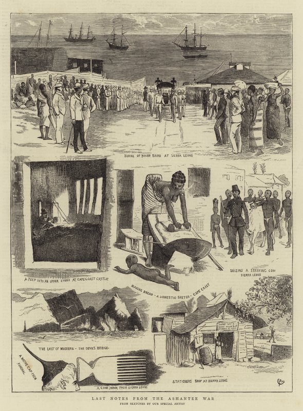 Últimas notas da guerra de Ashantee de Alfred Chantrey Corbould