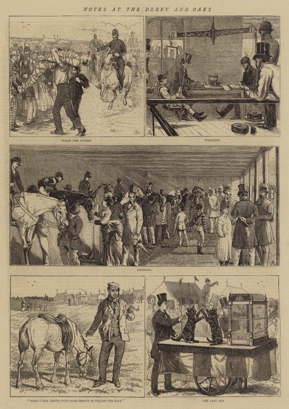 Notas no Derby e Oaks de Alfred Chantrey Corbould