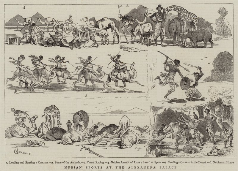 Esportes núbios no Alexandra Palace de Alfred Chantrey Corbould