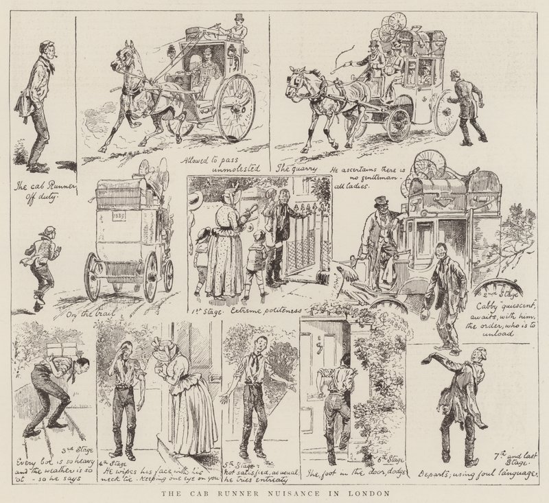 O incômodo do corredor de táxi em Londres de Alfred Chantrey Corbould