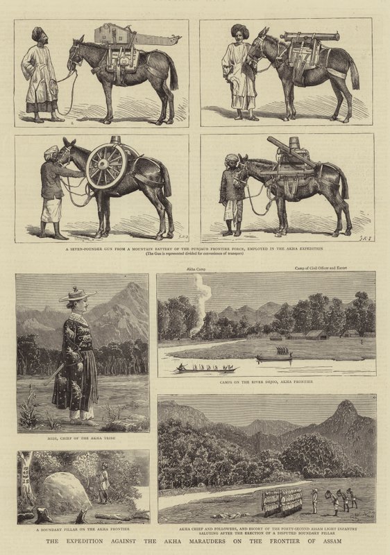 A Expedição contra os Akha Marauders na Fronteira de Assam de Alfred Chantrey Corbould
