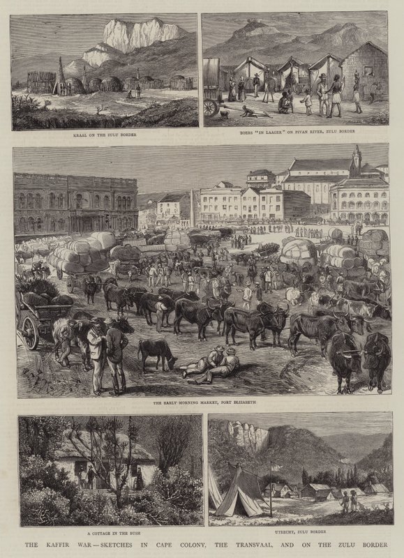 A Guerra do Kaffir, Esboços na Colônia do Cabo, o Transvaal e na Fronteira Zulu de Alfred Chantrey Corbould