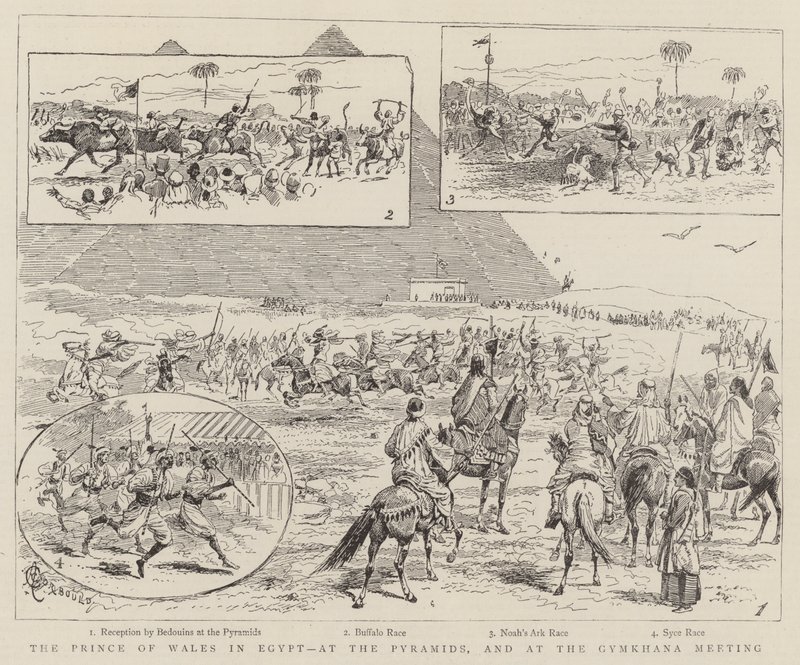O Príncipe de Gales no Egito, nas Pirâmides e no Encontro da Gincana de Alfred Chantrey Corbould