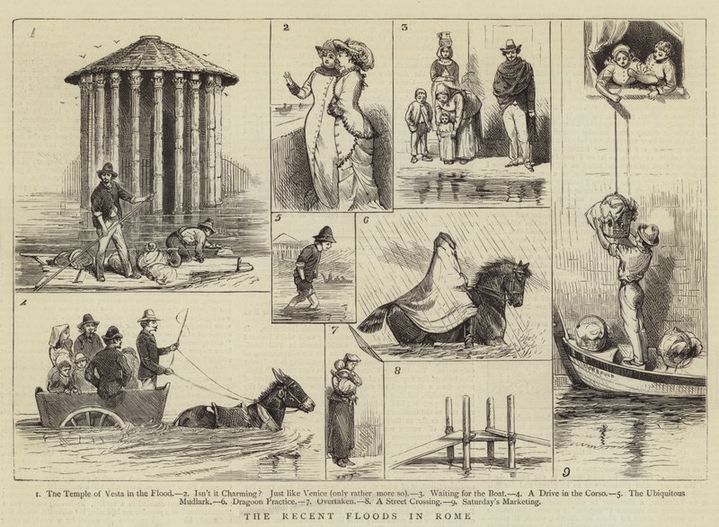 As recentes inundações em Roma de Alfred Chantrey Corbould