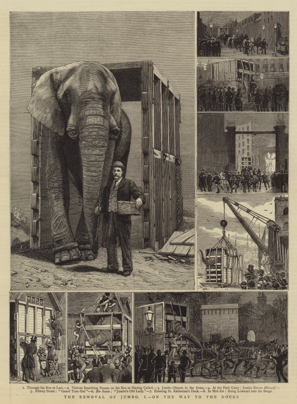 A remoção do jumbo, eu, no caminho para as docas de Alfred Chantrey Corbould