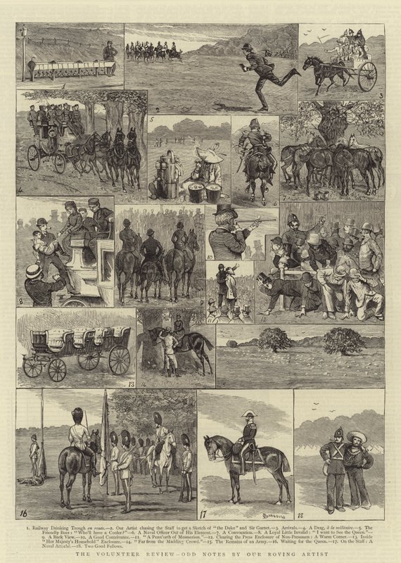 A revisão voluntária, notas impares pelo nosso artista itinerante de Alfred Chantrey Corbould