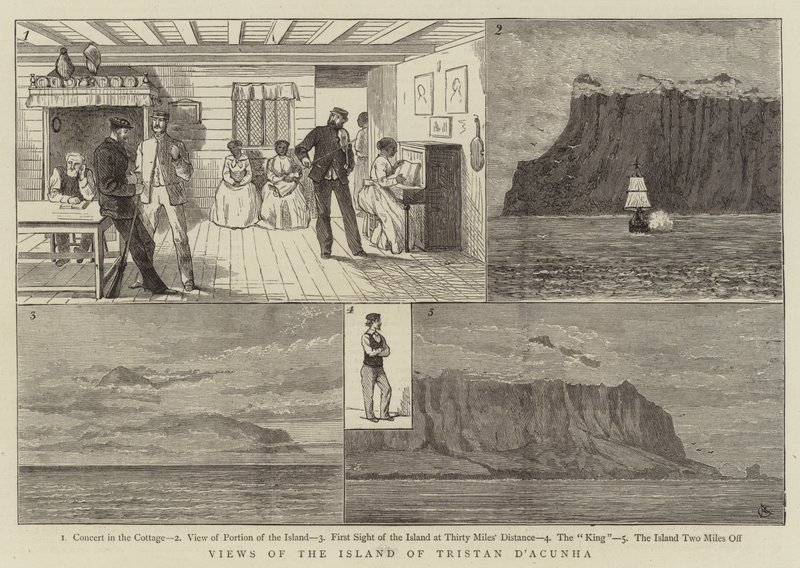 Vistas da Ilha de Tristan d&39;Acunha de Alfred Chantrey Corbould