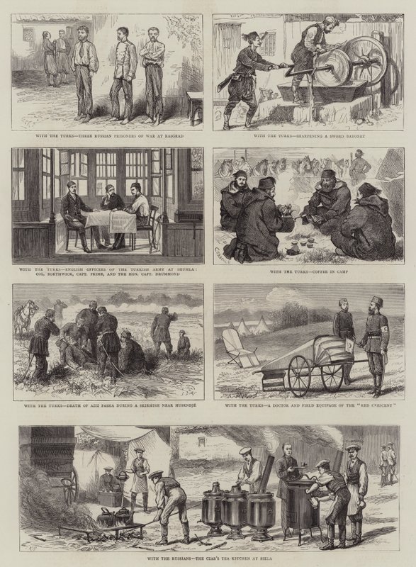 Com os turcos e russos de Alfred Chantrey Corbould