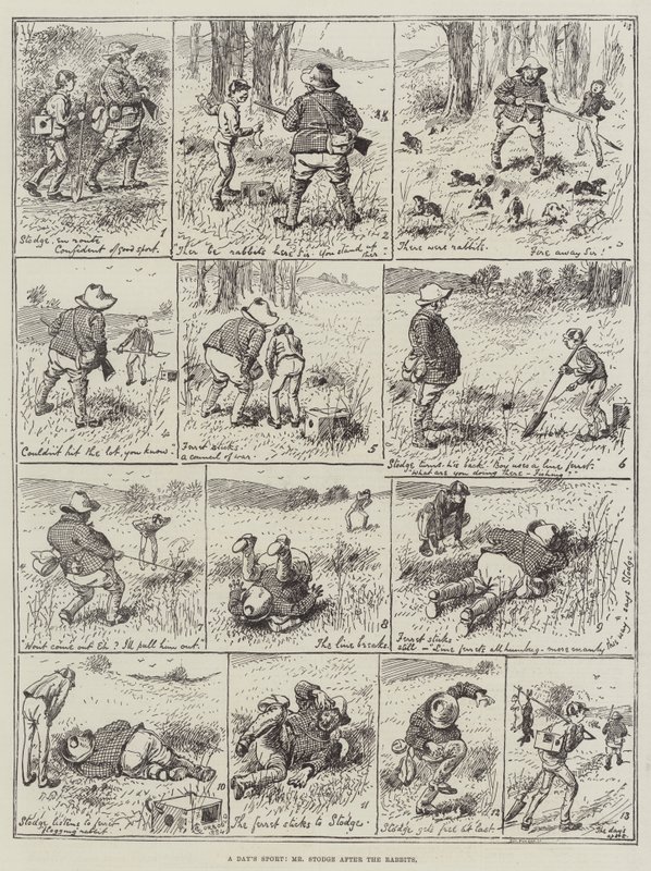 Esporte de um dia, Sr. Stodge após os coelhos de Alfred Courbould