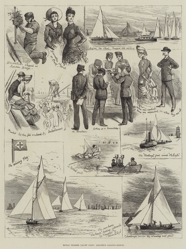 Royal Thames Yacht Club, partida de vela amadora de Alfred Courbould