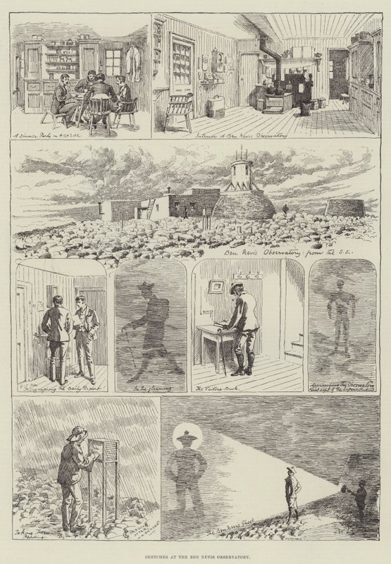 Esboços no Observatório Ben Nevis de Alfred Courbould