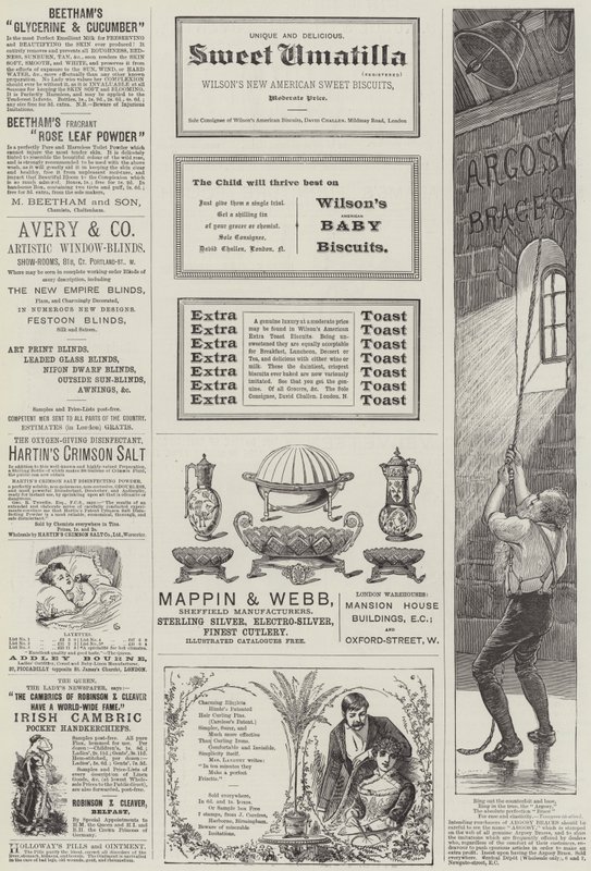 Página de anúncios de Alfred Crowquill