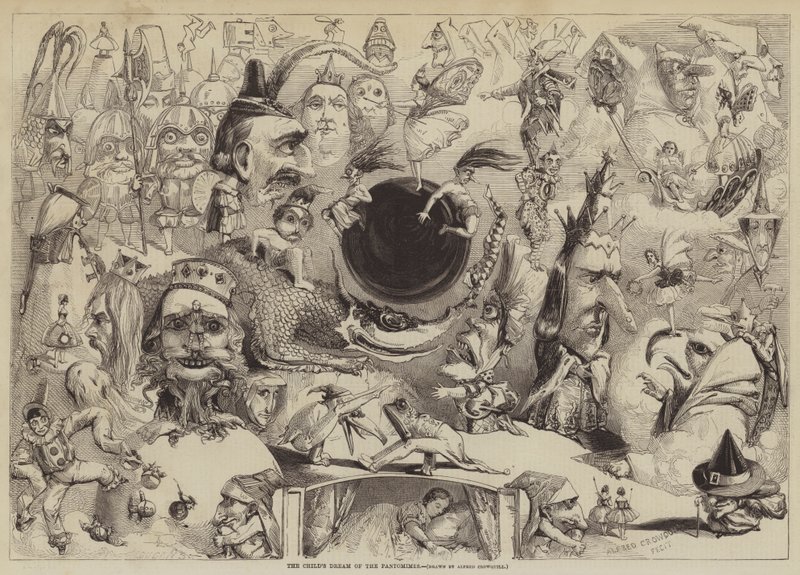 O sonho da criança das pantomimas de Alfred Crowquill