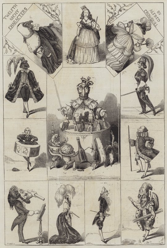 Personagens da duodécima noite de Alfred Crowquill