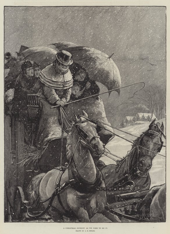 Uma viagem de Natal como costumávamos fazer de Alfred Edward Emslie