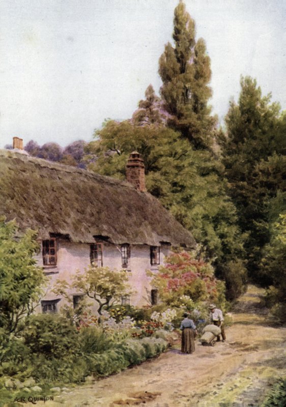 Cottages em Dunster, Somerset de Alfred Robert Quinton