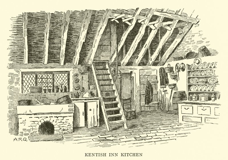 Kentish Inn Kitchen de Alfred Robert Quinton