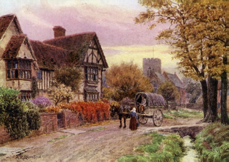 Noite de outubro em Steventon, Berkshire de Alfred Robert Quinton
