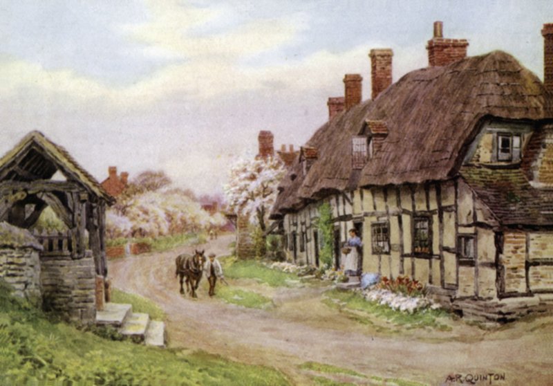 A porta da igreja, Welford-on-Avon, Gloucester de Alfred Robert Quinton