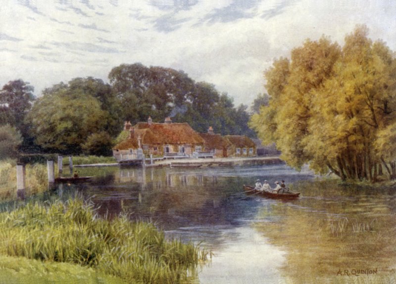 The Swan Inn, Pangbourne de Alfred Robert Quinton