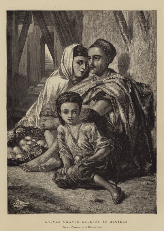 Kabyle Orange Sellers em Algiers de Alfred W. Elmore