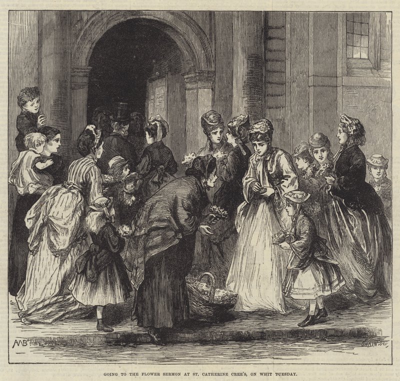 Indo ao Sermão das Flores em St. Catherine Cree&39;s, na terça-feira de Pentecostes de Alfred Walter Bayes