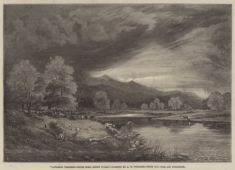 Abaixando o tempo, Cader Idris, North Wales de Alfred Walter Williams