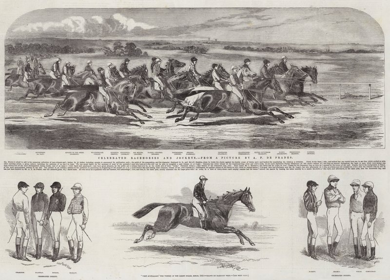 Comemorados cavalos de corrida e jóqueis de Alfred de Prades
