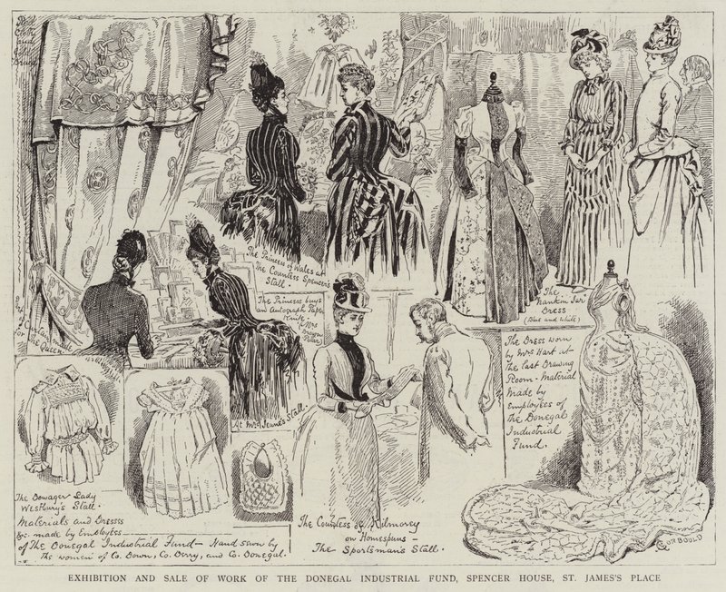 Exposição e Venda de Obra do Fundo Industrial de Donegal, Spencer House, St James&39;s Place de Alfred Chantrey Corbould