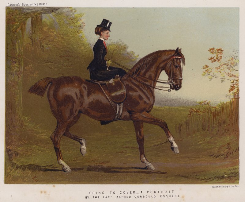 Going to Cover (cor litho) de Alfred Chantrey Corbould