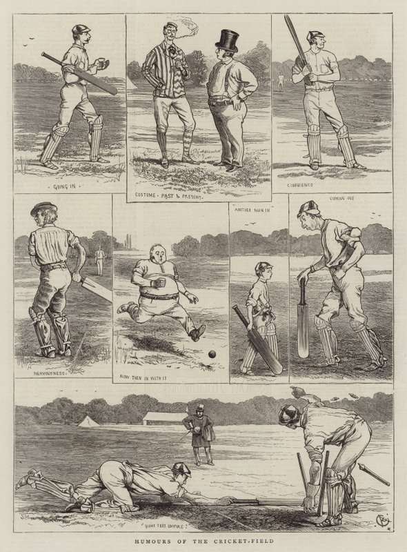 Humores do campo de críquete de Alfred Chantrey Corbould
