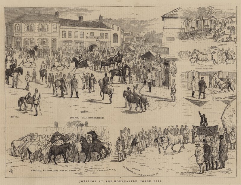 Anotações na Feira do Cavalo Horncastle de Alfred Chantrey Corbould