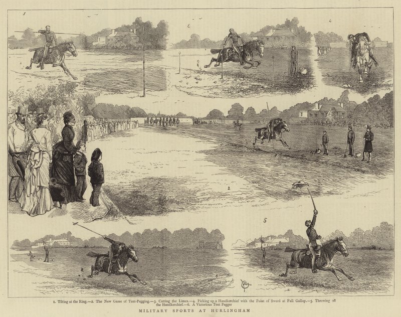 Esportes Militares em Hurlingham de Alfred Chantrey Corbould