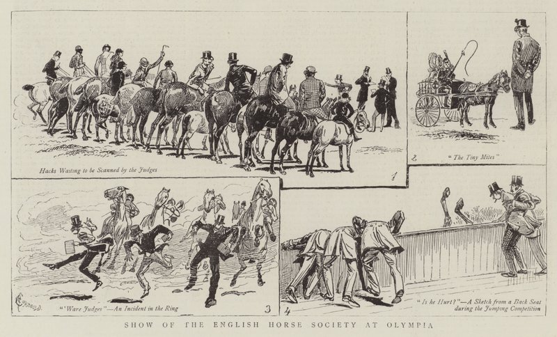 Espectáculo da Sociedade Portuguesa do Cavalo no Olympia de Alfred Chantrey Corbould