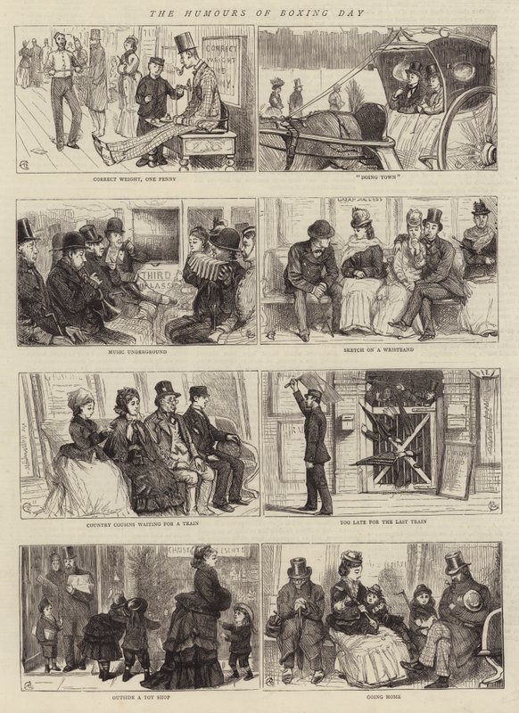 Os humores do dia de boxe de Alfred Chantrey Corbould