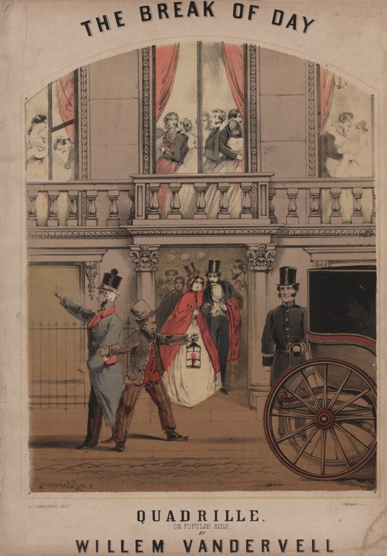 The Break Of Day (cor litho) de Alfred Concanen