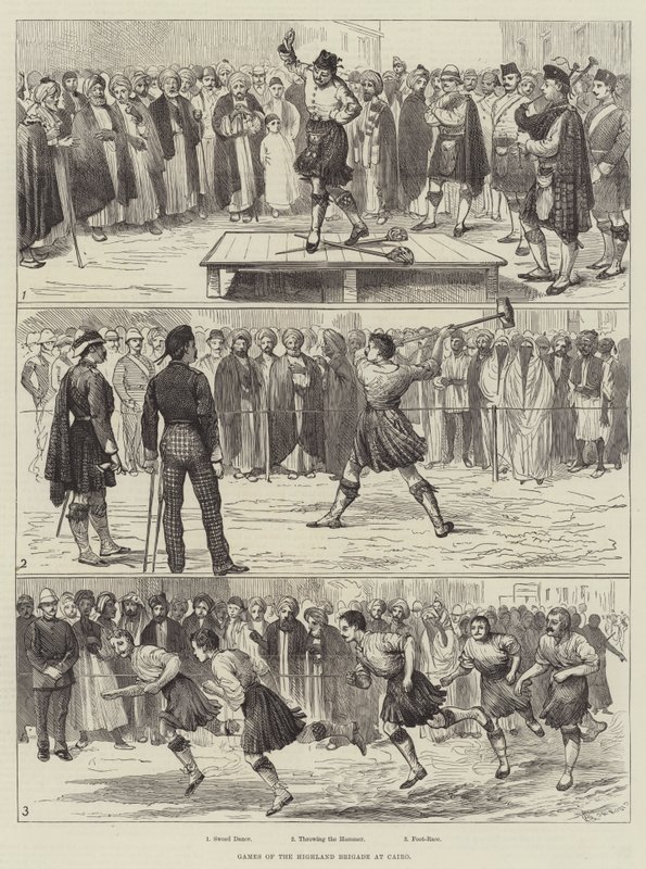 Jogos da Brigada das Terras Altas no Cairo de Alfred Courbould