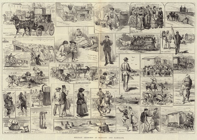 Esboços de férias em Margate e Ramsgate de Alfred Courbould
